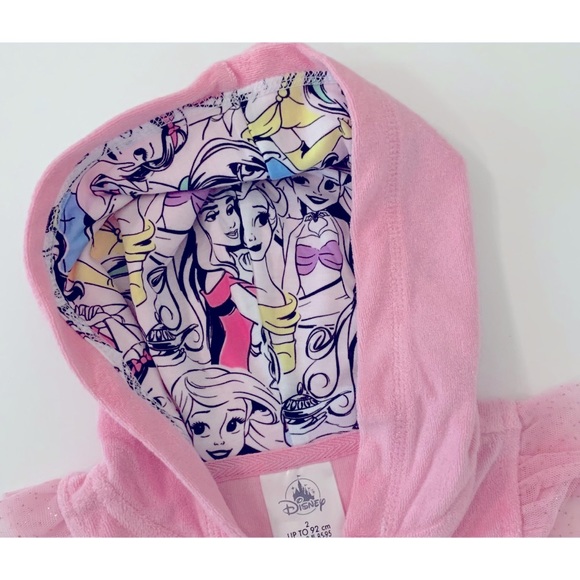 Disney Princess Girl's Pink Hooded Cover-Up Dress 2T NWT - Picture 5 of 6